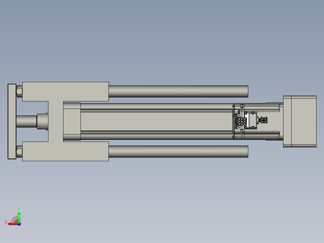 RKD50-200-P-DX-40-B3折返电动缸后视图
