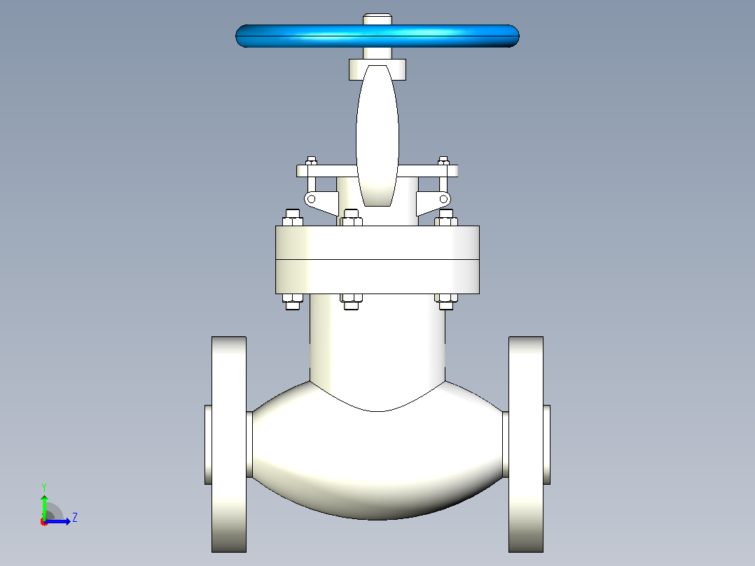 J41H-Y-Class300Lb APII美标截止阀[0.5]左视图