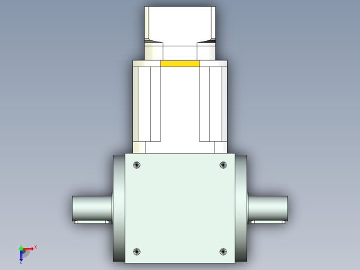 PW140双轴 PLX120-L3 19-70-90-M6转向器PW140 双轴输出 带120直齿减速机俯视缩略图