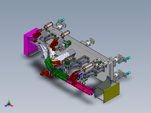 汽车零部件焊接夹具总成正等轴测缩略图