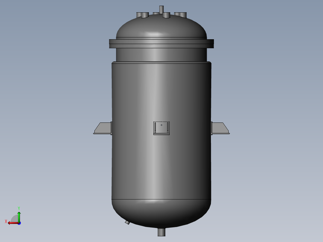 SolidWorks反应釜3D模型后视图
