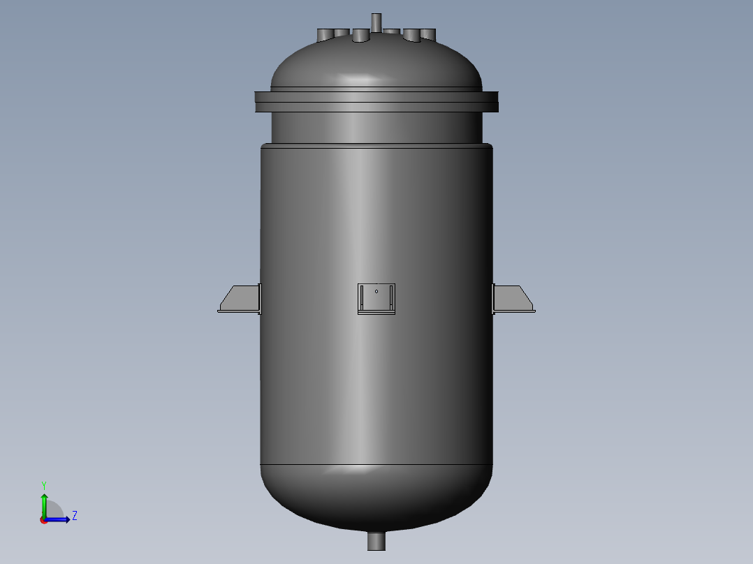 SolidWorks反应釜3D模型左视图