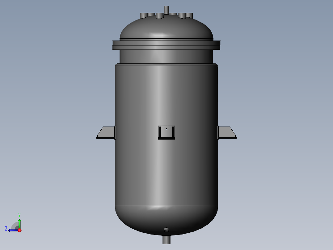 SolidWorks反应釜3D模型右视图