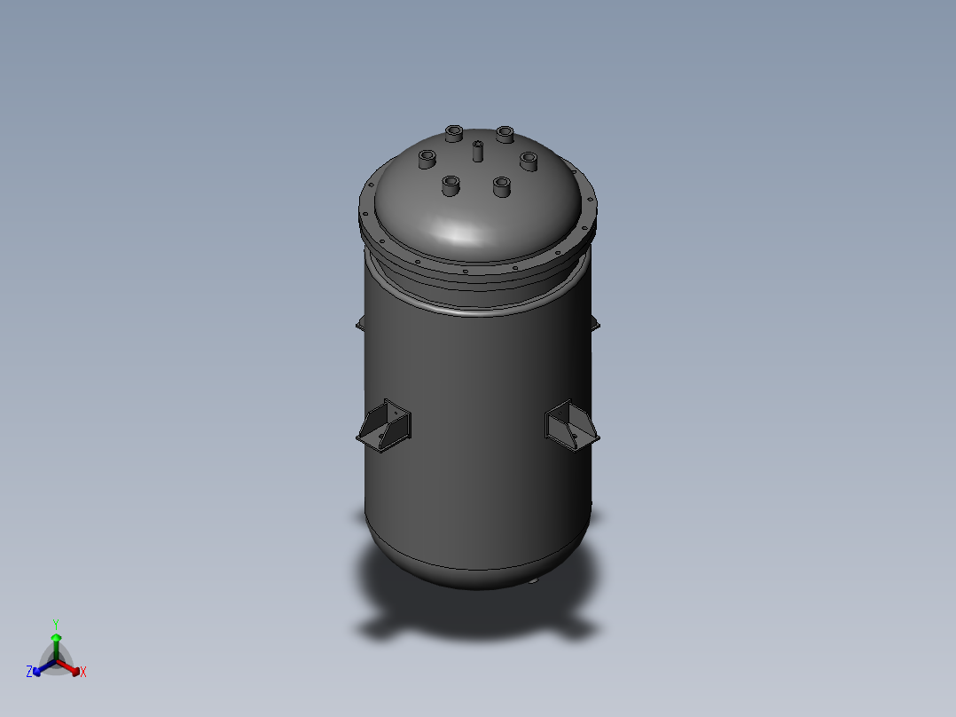 SolidWorks反应釜3D模型正等轴测图
