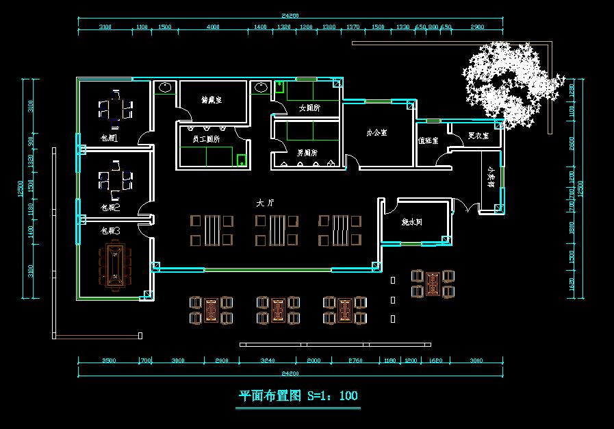 YX-900182 茶楼建筑CAD设计图65套