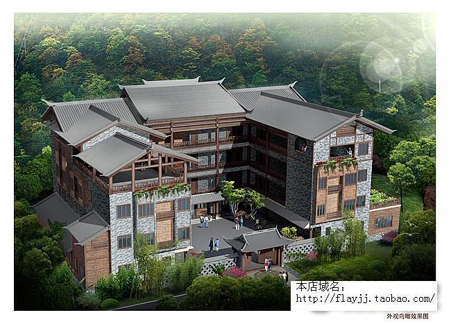 YX-900182 茶楼建筑CAD设计图65套
