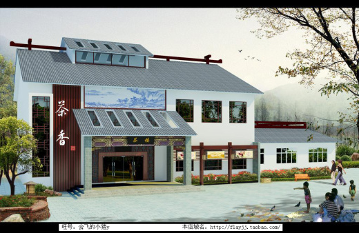 YX-900182 茶楼建筑CAD设计图65套缩略图