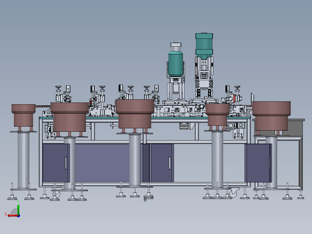T687 多工位工装板循环组装机后视图