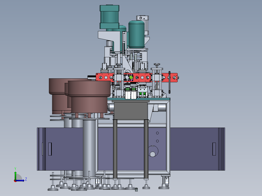 T687 多工位工装板循环组装机左视图