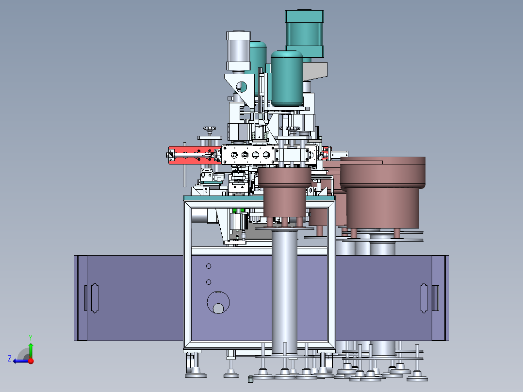 T687 多工位工装板循环组装机右视图