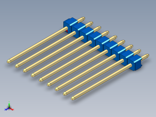彩色公头100mil（2.54mm）系列-DS1021_blue_1x09p_100mil_Type19_rev1.0