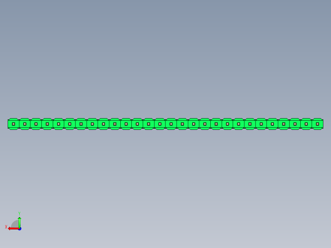 彩色公头100mil（2.54mm）系列-DS1021_green_1x28p_100mil_Type19_rev1.0后视图