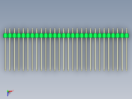 彩色公头100mil（2.54mm）系列-DS1021_green_1x28p_100mil_Type19_rev1.0俯视缩略图