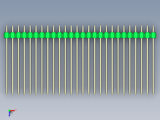 彩色公头100mil（2.54mm）系列-DS1021_green_3x26p_100mil_Type43_rev1.0俯视缩略图