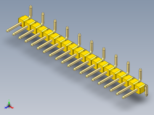 彩色公排针 100mil 2.54mm 系列-DS1022_yellow_20p_100mil_Type_SMT_R1_rev1.0