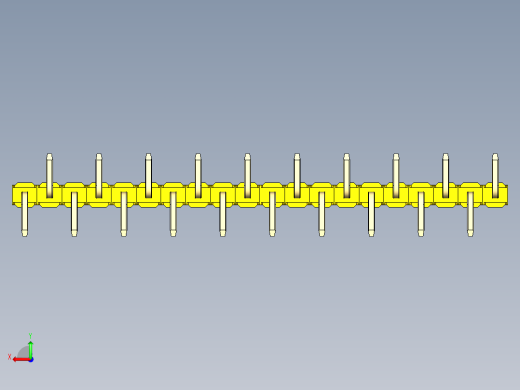 彩色公排针 100mil 2.54mm 系列-DS1022_yellow_20p_100mil_Type_SMT_R1_rev1.0后视缩略图