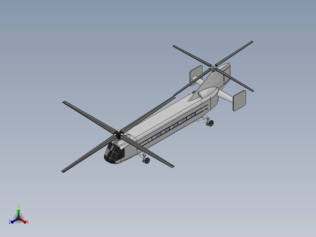 雅克-24直升机正等轴测图