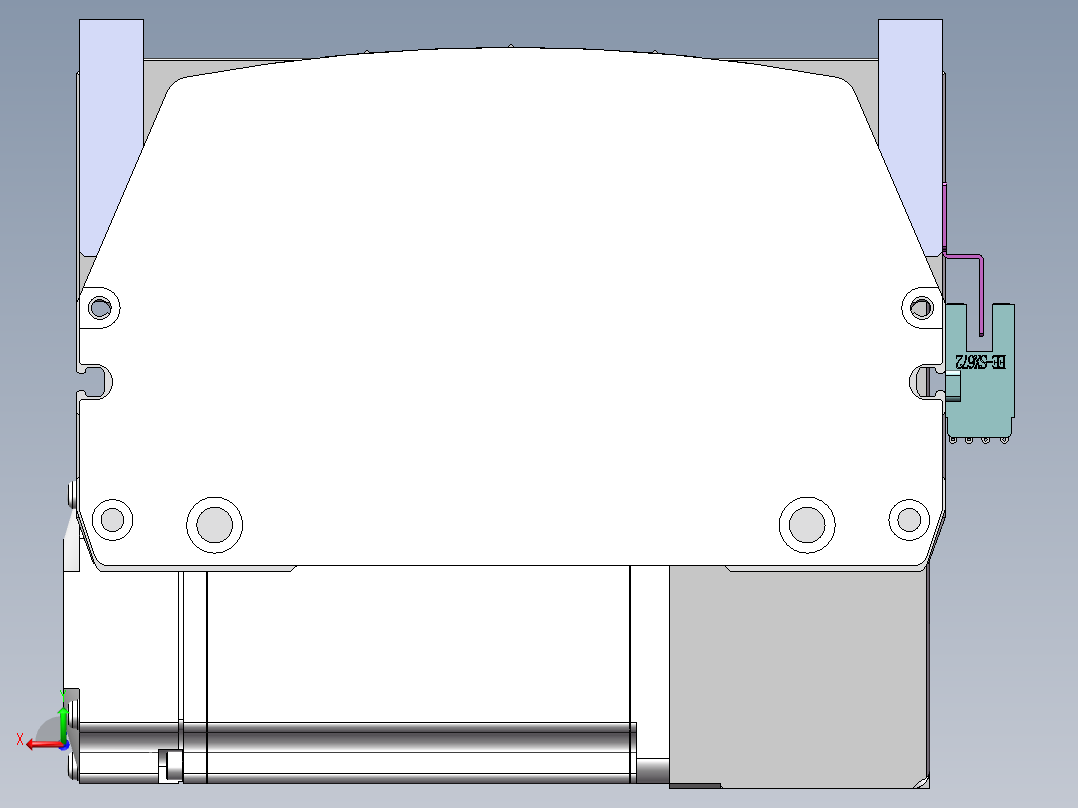 MTB同步带半封闭MTB17M-LD-400W后视图