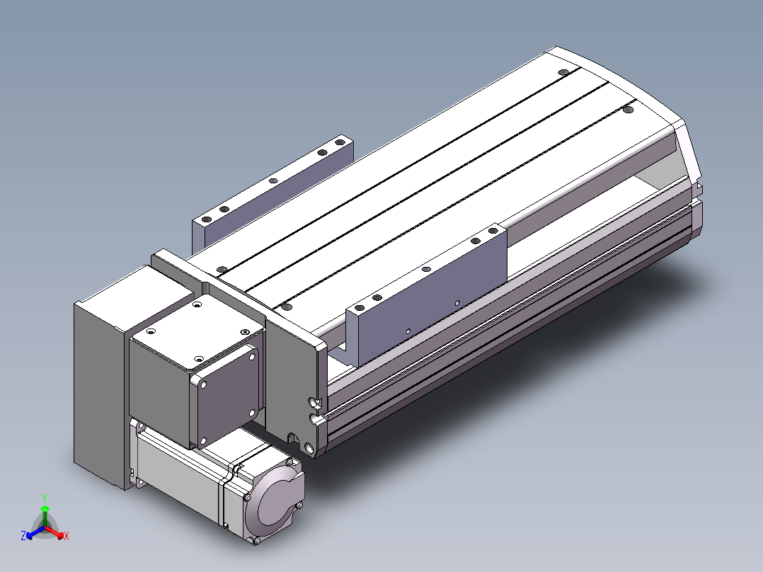 MTB同步带半封闭MTB17M-LD-400W正等轴测图