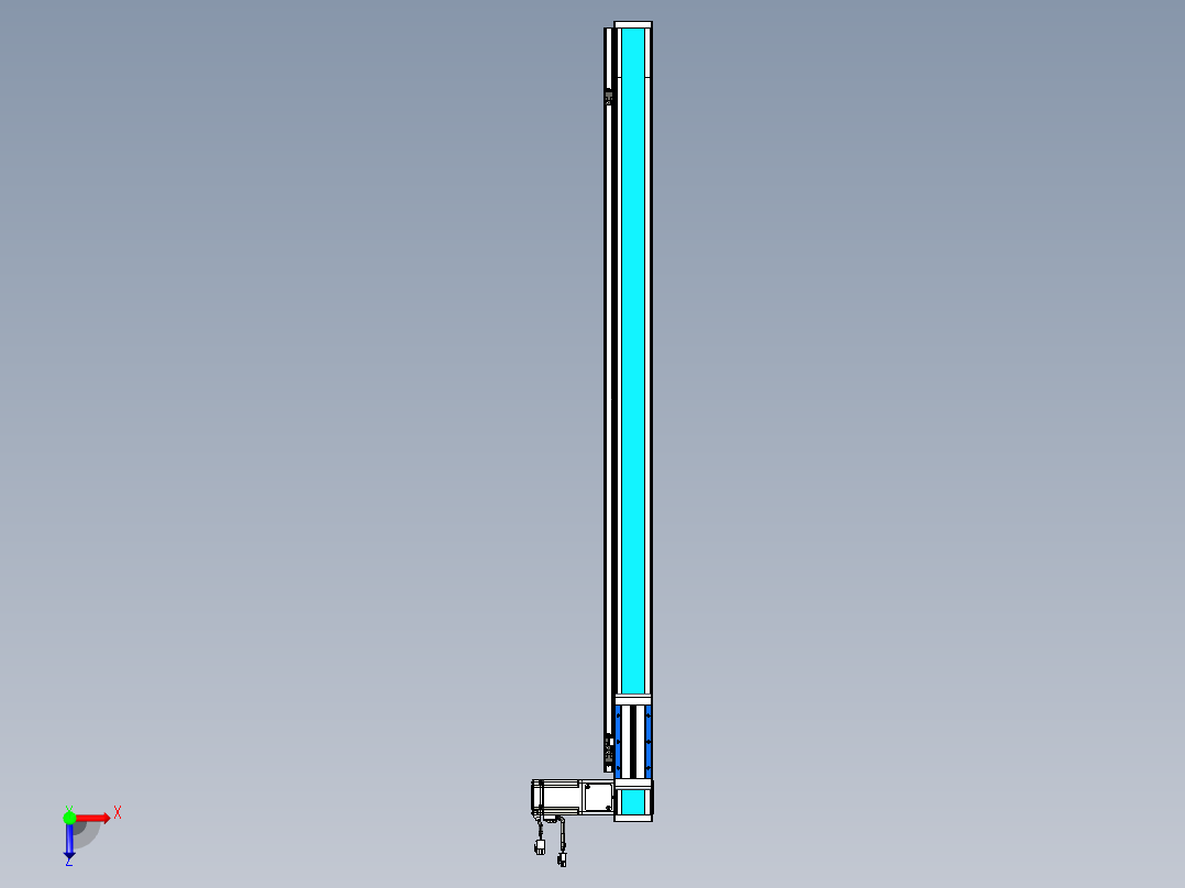 威洛博LB.GB同步带传动--欧规系列LB6A-L130-S1100-BR俯视图