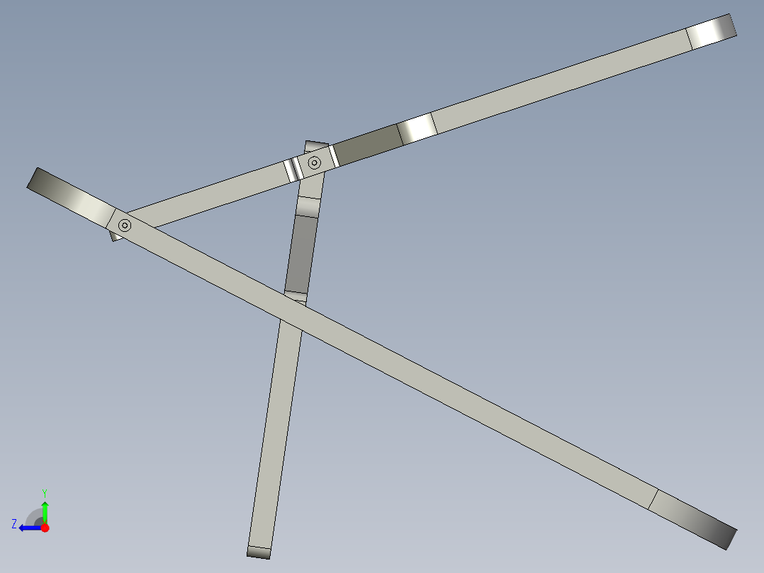 折叠椅单板右视图