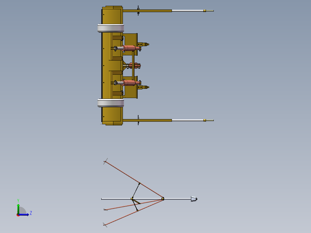 激光平地机（sw18可编辑+cad+说明书）左视图