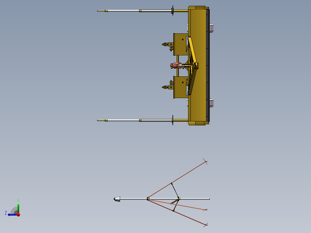 激光平地机（sw18可编辑+cad+说明书）右视图