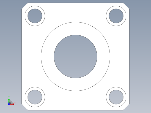 軸承座(直接裝設型)BSDN-3D多系列多零件图纸模型前视缩略图