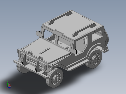 激光下料拼图汽车Parasolid, SOLIDWORKS 2016, STEP _ IGES