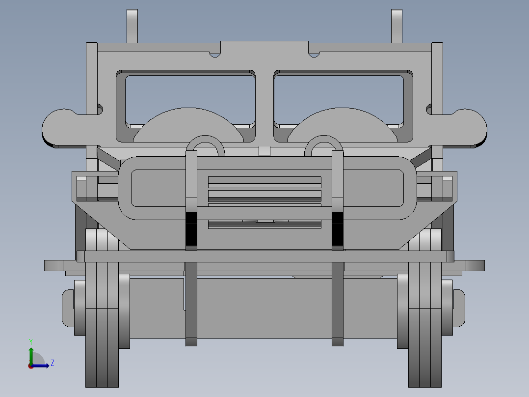 激光下料拼图汽车Parasolid, SOLIDWORKS 2016, STEP _ IGES左视图