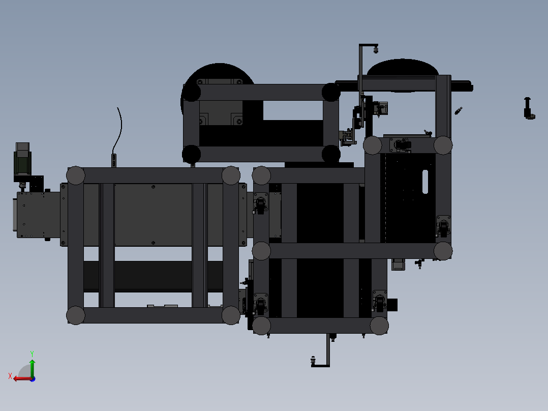 全自动电感器的组装焊接点胶机后视图