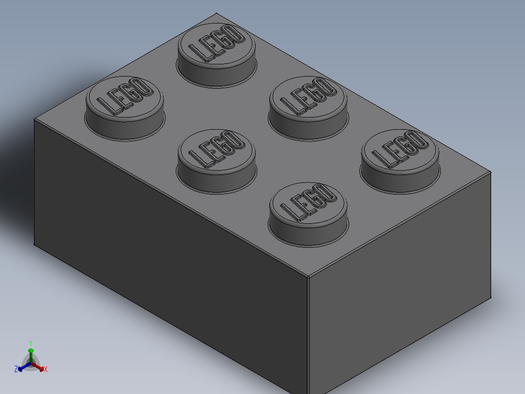 乐高套装 4421基本积木-4211386 - 3002 Medium Stone Grey Brick 2 x 3.SLDPRT