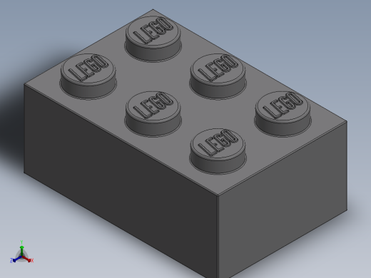 乐高套装 4421基本积木-4211386 - 3002 Medium Stone Grey Brick 2 x 3.SLDPRT