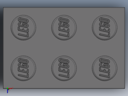 乐高套装 4421基本积木-4211386 - 3002 Medium Stone Grey Brick 2 x 3.SLDPRT俯视缩略图