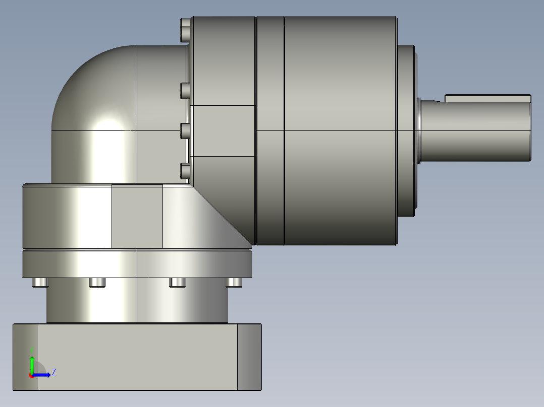 多摩川行星减速机TLR-120-L1-24HA24（45度）左视图