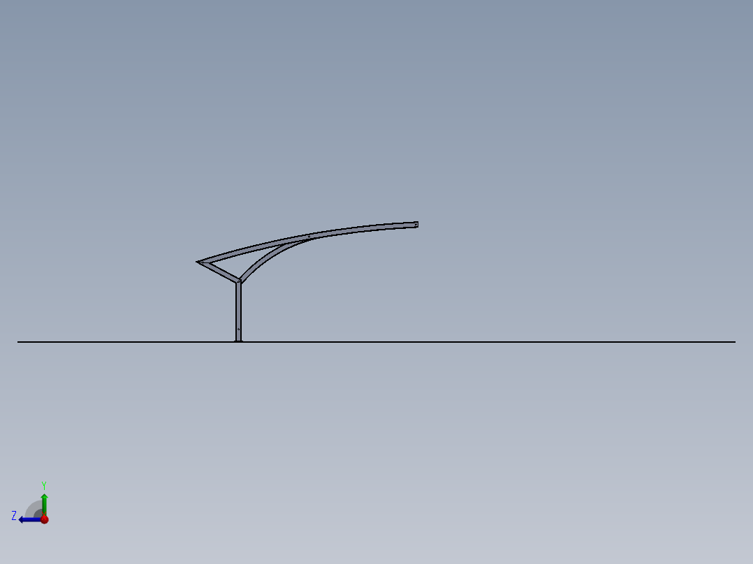 车辆停放棚--sw右视图