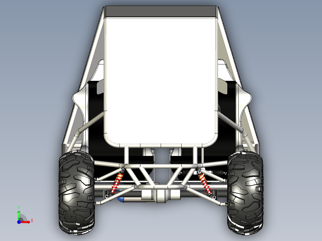 越野车3D数模图纸 IGS格式前视图