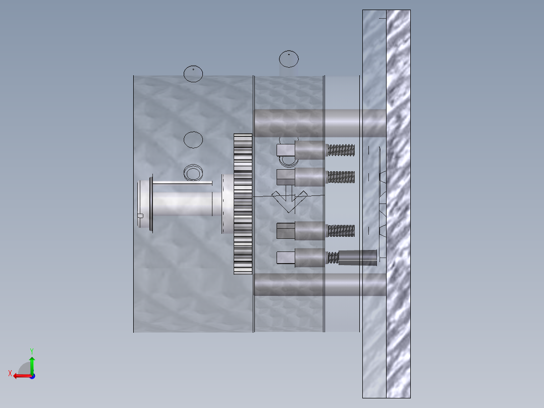 多型腔注射成型工具后视图