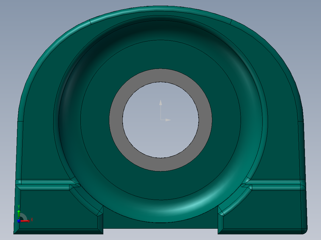 PA204带座轴承前视图