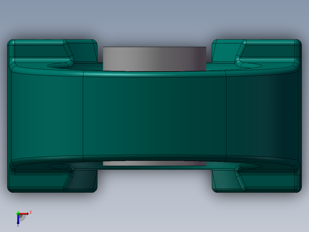 PA204带座轴承俯视图