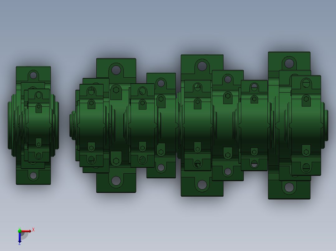 SNK系列立式轴承座模型大全272945===50俯视图