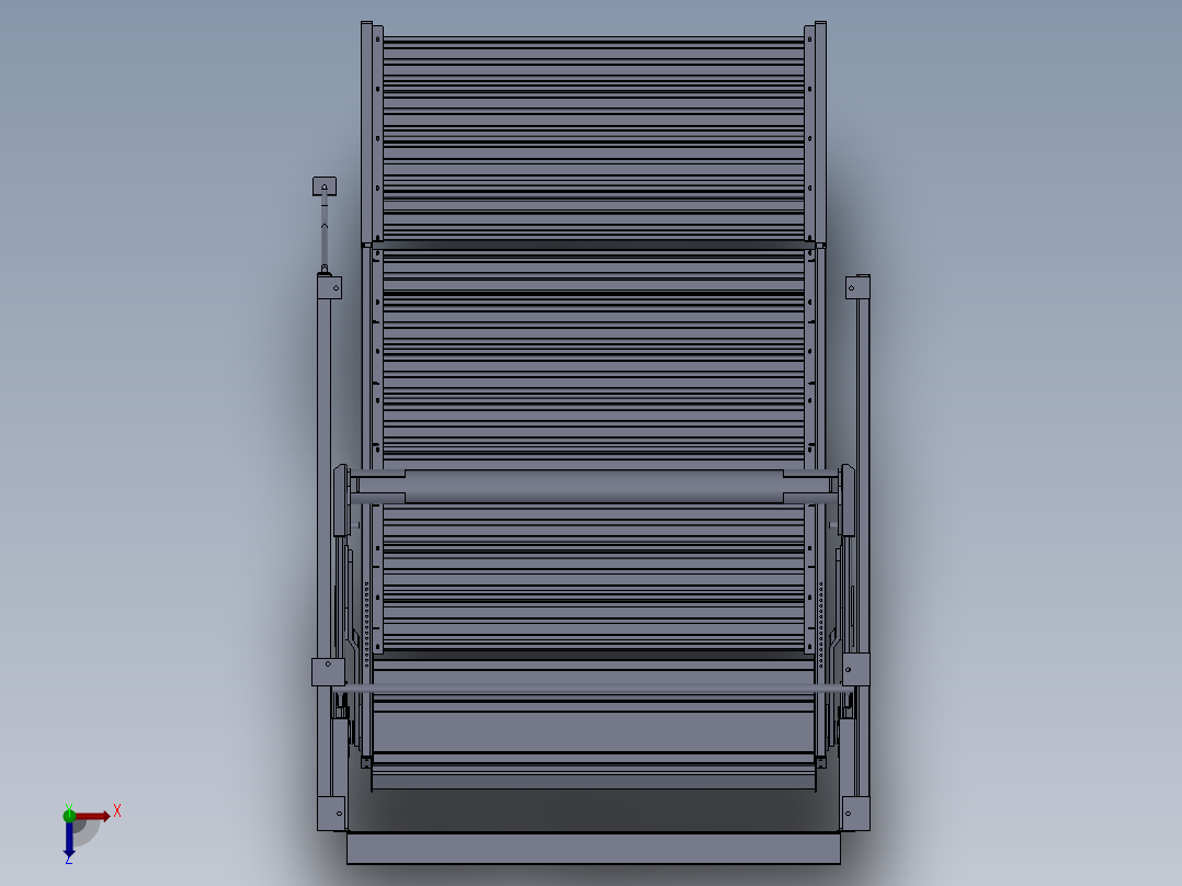 二层液压简易总装俯视图