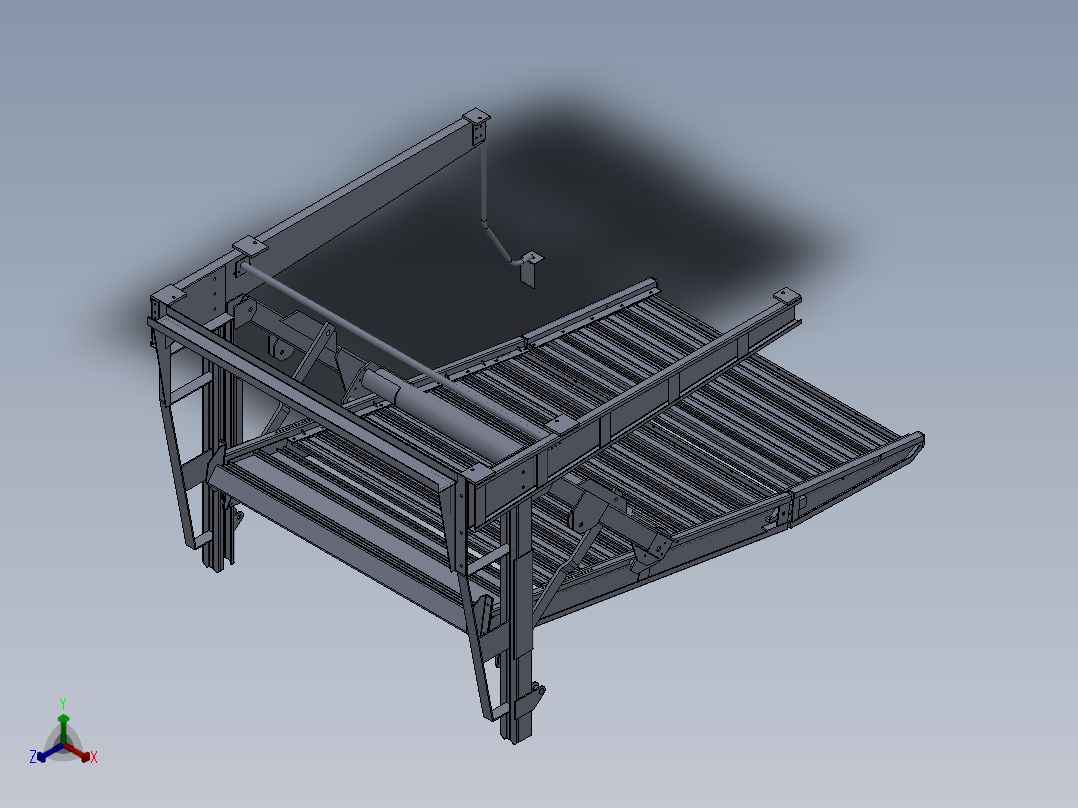 二层液压简易总装正等轴测图