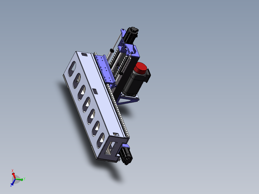 横梁与动力头SW三维图