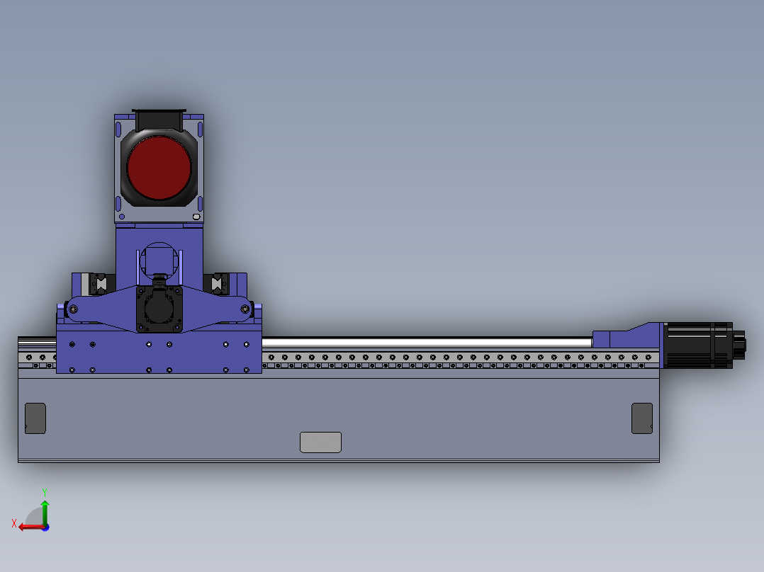 横梁与动力头SW三维图后视图
