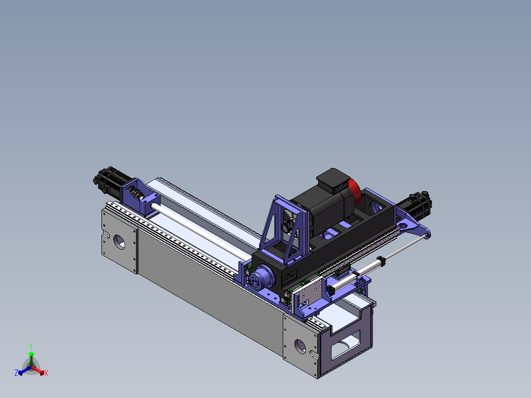 横梁与动力头SW三维图正等轴测图