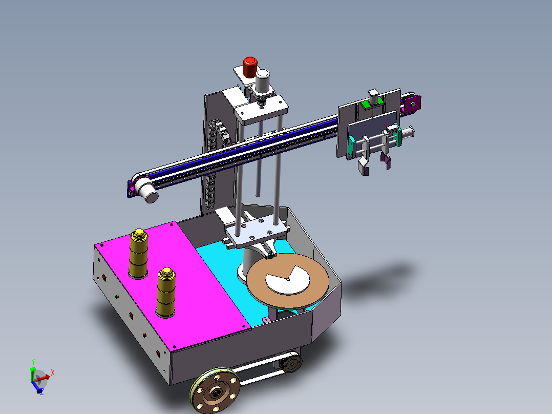 Q436-自动堆垛式载运机器人的设计【三维SolidWorks】