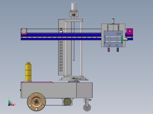 Q436-自动堆垛式载运机器人的设计【三维SolidWorks】前视缩略图