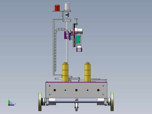 Q436-自动堆垛式载运机器人的设计【三维SolidWorks】左视缩略图