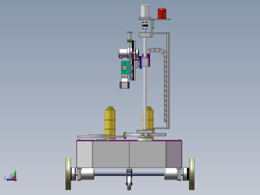 Q436-自动堆垛式载运机器人的设计【三维SolidWorks】右视缩略图